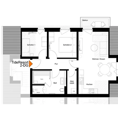 Apartament Tide 2 Dg Tossens